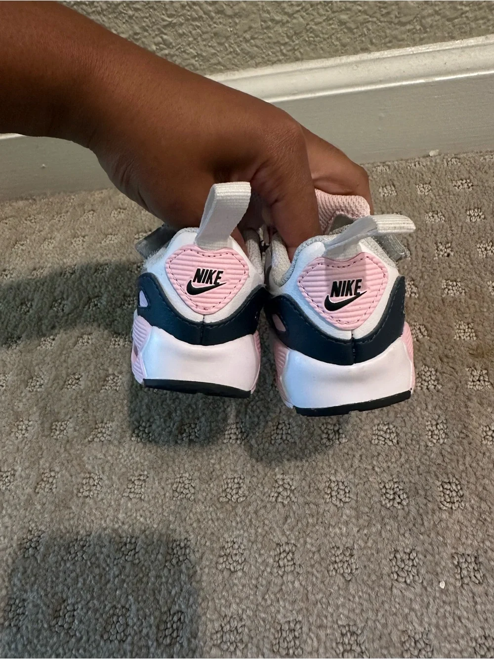 Nike Kids White, Pink & Gray Mini Sneakers